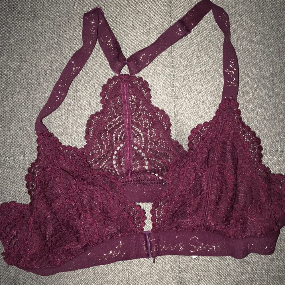 Burgundy Lace Victoria Secret Bralette.